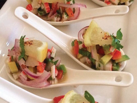 Ceviche en cucharitas